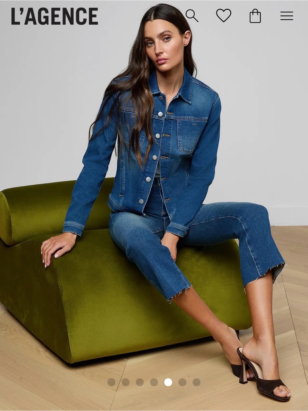 L'AGENCE Celine Blue Denim Jacket